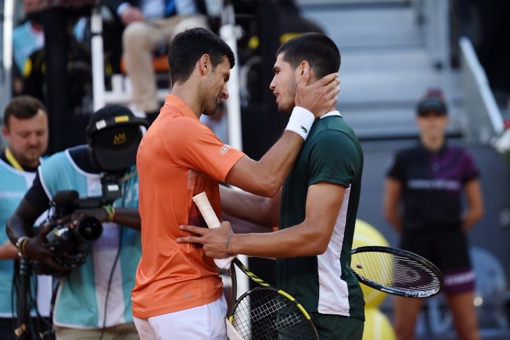 Denis Doyle/Getty Image - Djokovic e Alcaraz