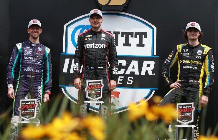 Sean Gardner/Getty Images - Will Power, Romain Grosjean e Dale Coyne