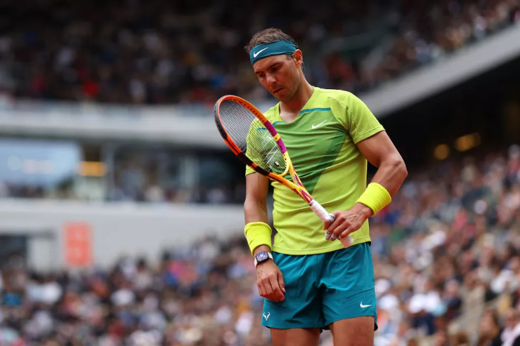 Rafael Nadal em ação contra Jordan Thompson — Foto: Adam Pretty/Getty Images