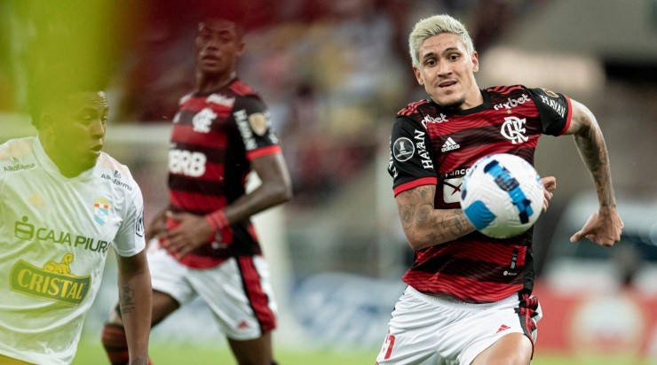 Jorge Rodrigues/AGIF - Pedro na partida contra o Sporting Cristal.