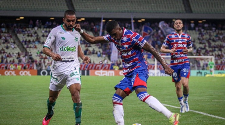 ceballos em ação pelo Fortaleza no duelo contra o Juventude. Foto:Lucas Emanuel/AGIF
