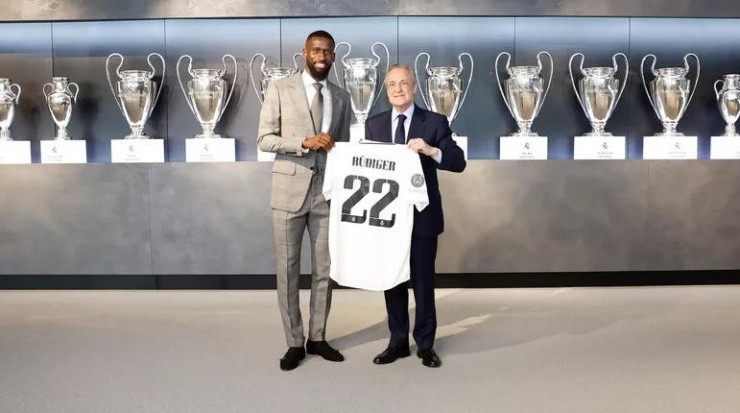 Pérez e Rüdiger: zagueiro chegou com moral ao Real Madrid