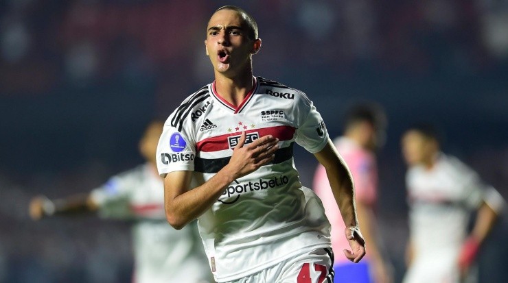 Foto: Mauro Horita/Flickr do São Paulo/Divulgação - Rodriguinho: marcou gol contra a Católica na Sul-Americana Foto: Mauro Horita/Flickr do São Paulo/Divulgação - Rodriguinho: marcou gol contra a Católica na Sul-Americana