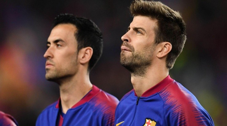 Foto: Getty Images - Piqué e Busquets são referências no Barcelona.