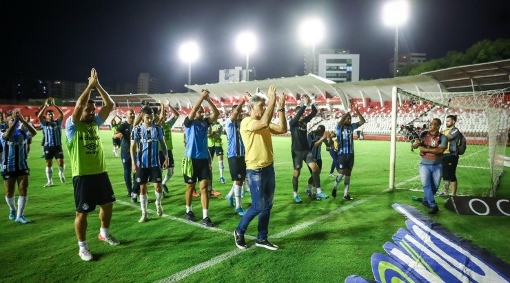 Foto: Lucas Uebel/Grêmio/Divulgação - A vitória sobre o Náutico nos Aflitos garantiu o acesso gremista