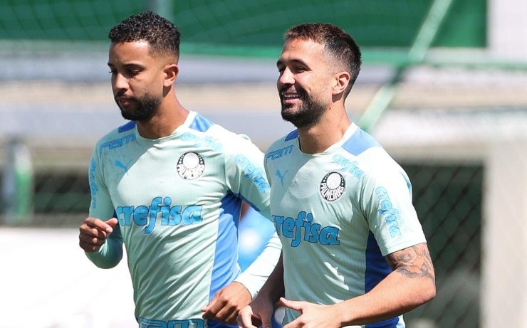 Foto: Fabio Menotti/Ag. Palmeiras – Jorge e Luan, reservas do Palmeiras, viraram sugestões de Casimiro ao Vasco