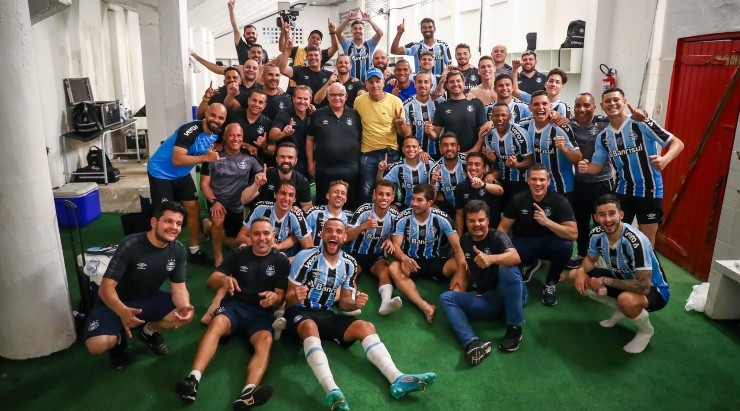 Foto: Lucas Uebel/Grêmio/Divulgação - A vitória sobre o Náutico garantiu o acesso antecipado à Série A