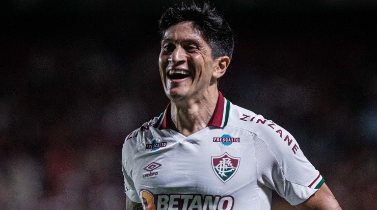 Foto: Isabela Anzine/AGIF - Cano comemorando gol contra o Dragão. 