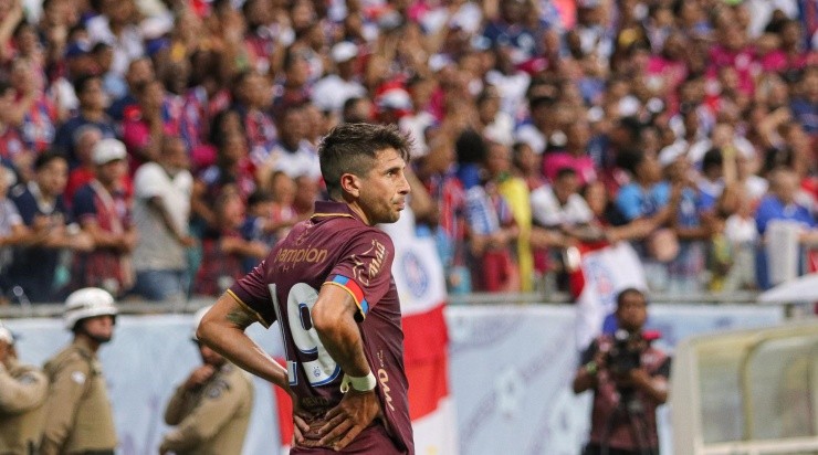 Foto: Renan Oliveira/AGIF - Lucas Mugni fez um dos gols do acesso do Bahia para a Série A