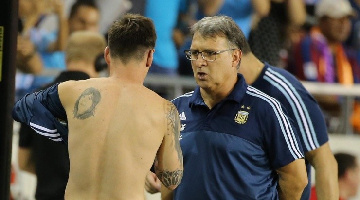 Foto: Scott Halleran/Getty Images - Tata e Messi nos tempos de Argentina.