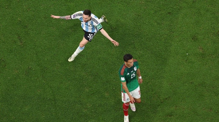 Foto: Richard Heathcote/Getty Images - Messi celebrando gol contra o México.
