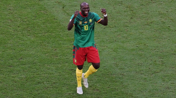 Foto: Francois Nel/Getty Images/Catar - Aboubakar: camisa 10 foi destaque de Camarões contra Sérvia
