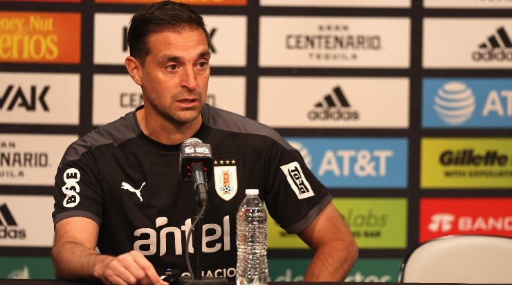 Foto: Christian Petersen/Getty Images/EUA - Diego Alonso: técnico é alvo de críticas por momento do Uruguai Foto: Christian Petersen/Getty Images/EUA - Diego Alonso: técnico é alvo de críticas por momento do Uruguai