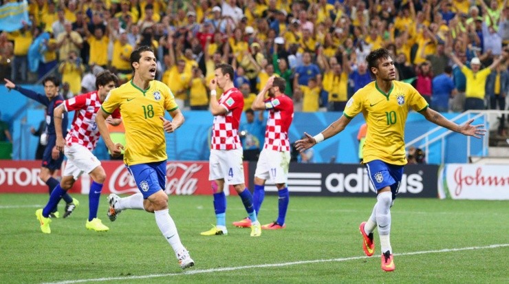 Foto: Adam Pretty/Getty Images - Neymar marcou duas vezes contra a Croácia em 2014.