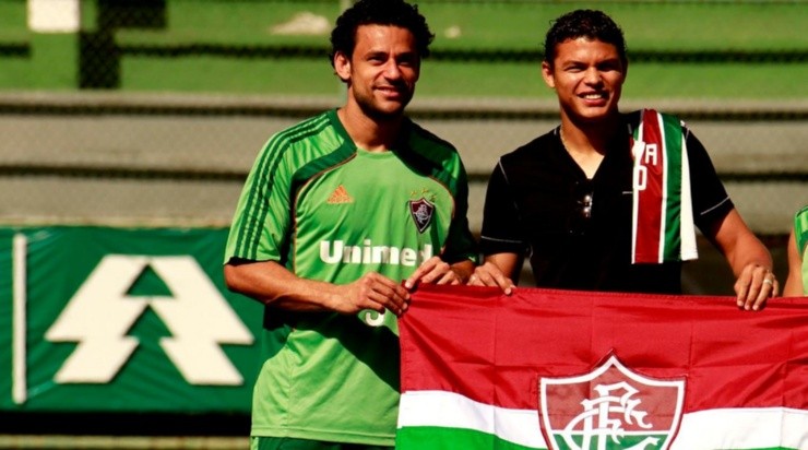 Foto Nelson Perez/FluminenseF.C./Divulgação - Fred está conversando com Thiago Silva sobre um retorno ao Flu