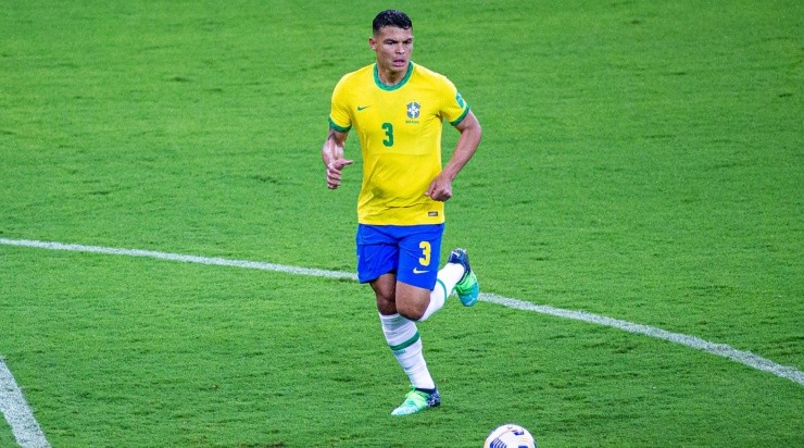 Alessandra Torres/AGIF - Thiago pela Seleção. 