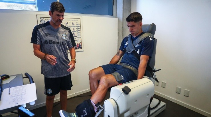 Foto: Lucas Uebel/Grêmio - Suárez já fez os primeiros trabalhos. Foto: Lucas Uebel/Grêmio - Suárez já fez os primeiros trabalhos.