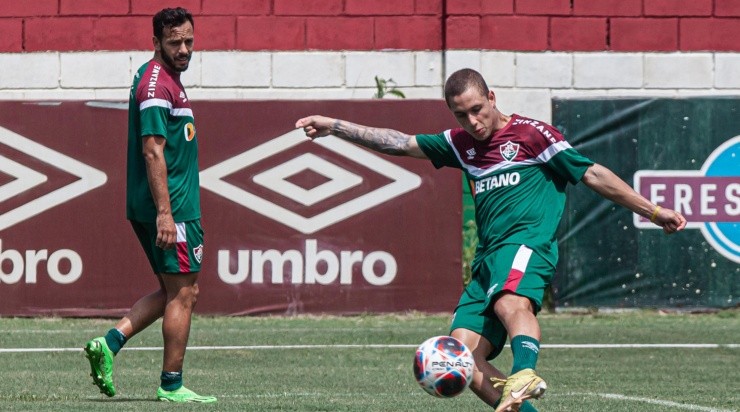Foto: Marcelo Gonçalvez/FFC - Arthur treinando com o grupo principal do Flu.
