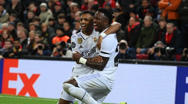 Foto: Michael Regan/Getty Images - Rodrygo e Vini formam uma grande dupla no Madrid.