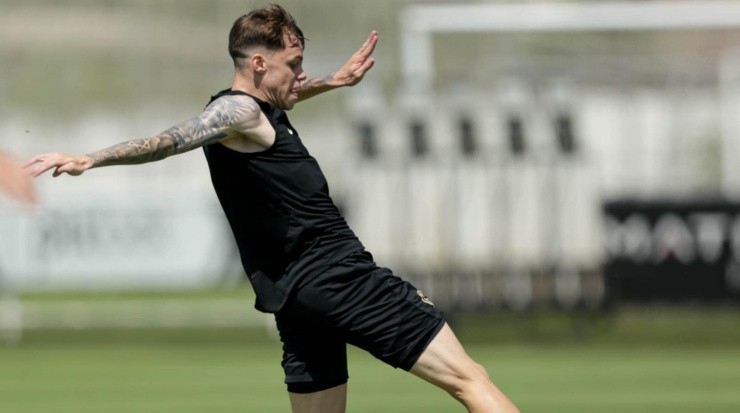 Foto: Rodrigo Coca/Ag. Corinthians - Barletta em treino no CT do Timão.