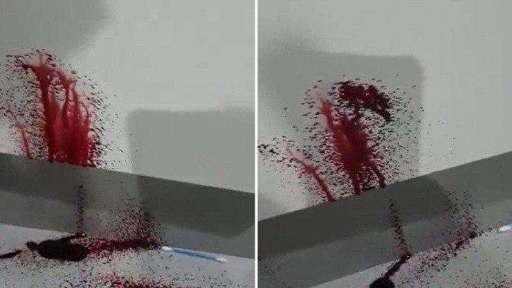 Sangue sem explicação escorrendo em parede de casa assusta moradores do Paraná