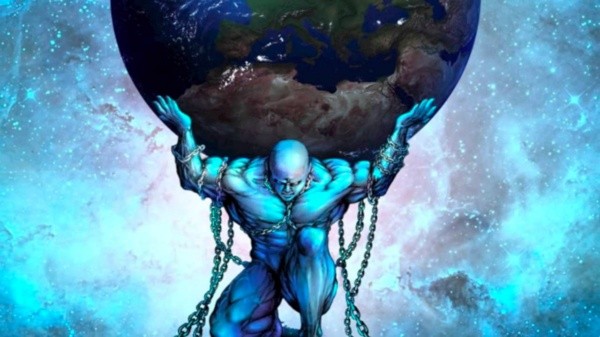 Ilustração de Atlas segurando o mundo (Foto: Divulgação)