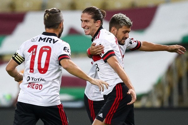Felipe Luis foi um dos jogadores que marcaram na última partida, contra o Fluminense. (Foto: Getty Images)