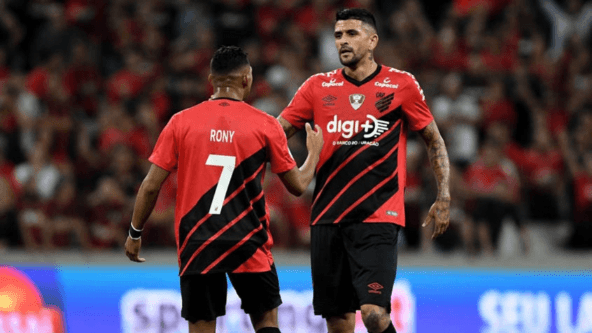 Jogadores do Furacão em campo pela Libertadores. (Foto: Getty Images)