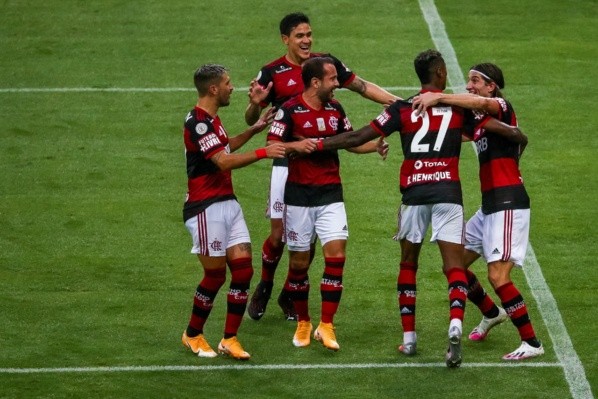 Jogadores do Flamengo no Brasileirão. (Foto: Getty Images)