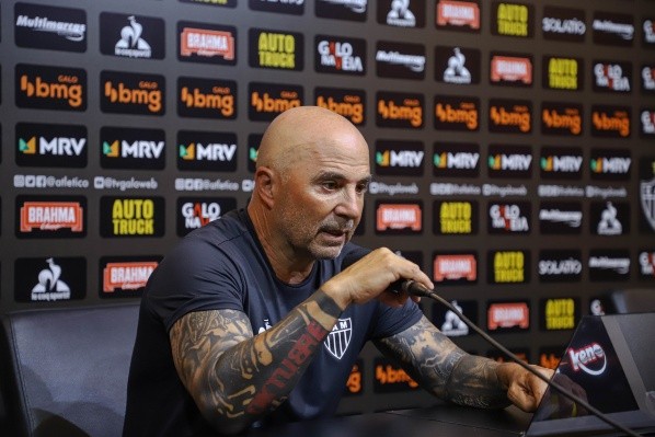 Sampaoli: explicando novo tropeço do Galo (Pedro Souza / Agência Galo / Atlético) Sampaoli: explicando novo tropeço do Galo (Pedro Souza / Agência Galo / Atlético)