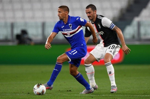 Ramírez em ação pela Sampdoria — Foto: Getty Images