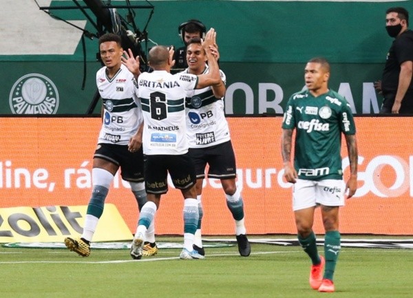 Comemoração do Coritiba contra o Palmeiras. Foto: Getty Images