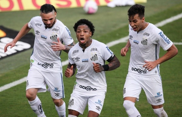 Comemoração jogadores do Santos. Foto: Getty Images