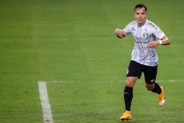 Pepê comemora gol do Grêmio contra o Fluminense. Foto: Getty Images