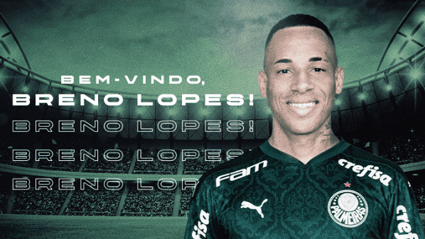 Breno foi anunciado pelo Palmeiras. Divulgação 