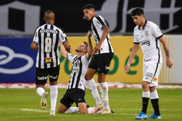 Comemoração Atlético-MG contra o Corinthians. Foto: Getty Images