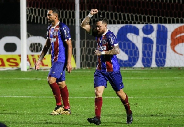 Rossi comemora gol do Bahia pelo Brasileirão. Foto: Getty 