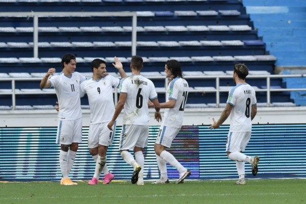 Comemoração jogadores Uruguai. Foto: Getty Images