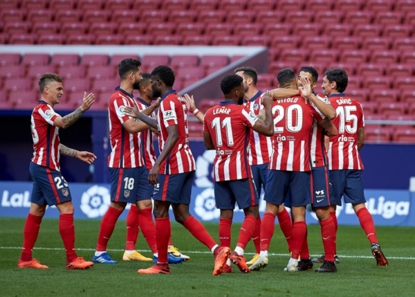 Comemoração jogadores Atlético de Madrid. Foto: Getty Images