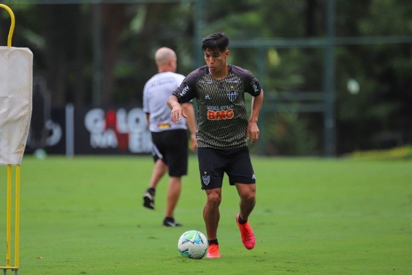 Alan Franco durante treinamento — Foto: Pedro Souza/Atlético-MG