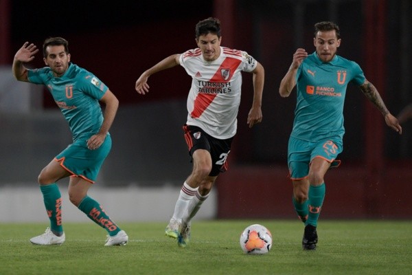 LDU durante jogo contra o River Plate. Foto: Getty Images