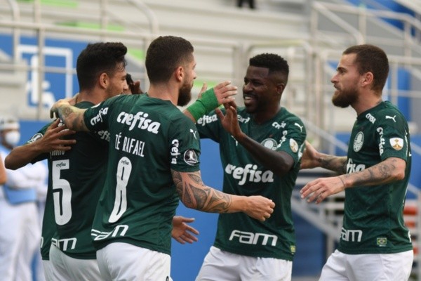 Comemoração jogadores do Palmeiras. Foto: Getty Images