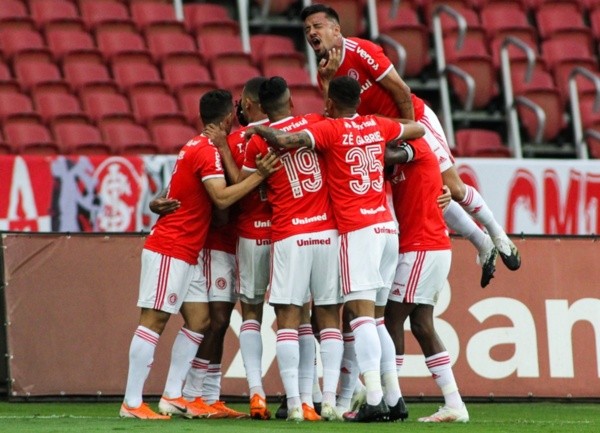 Comemoração de gol do Internacional. Foto: Getty Images