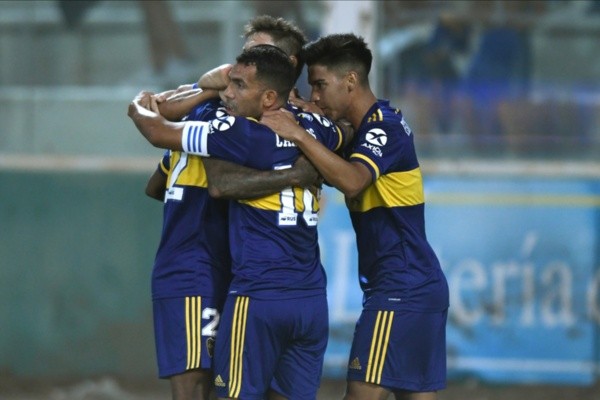 Jogadores do Boca Juniors comemoram gol pela Libertadores. Foto: Getty Images