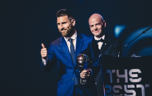 Messi durante cerimônia do FIFA The Best em 2019. Foto: Getty Images