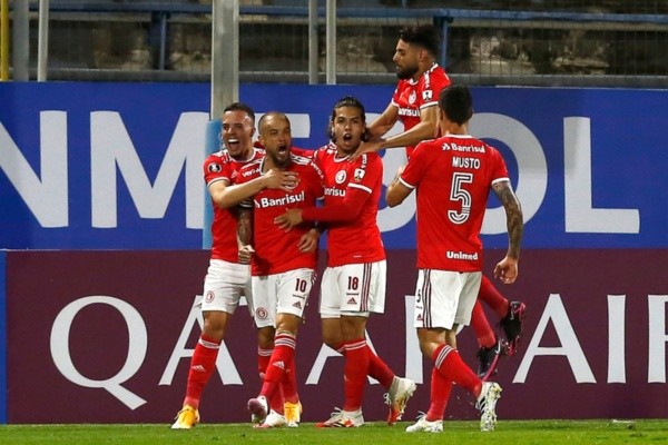 Comemoração de gol do Internacional. Foto: Getty Images