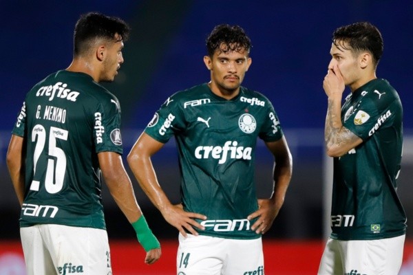 Comemoração de gol do Palmeiras. Foto: Getty Images