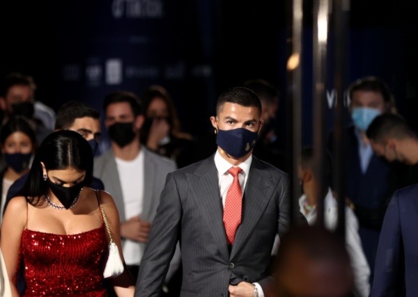 Cristiano Ronaldo durante o Globe Soccer Awards. Foto: Getty Images