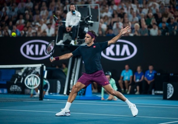 Federer durante o Australian Open 2020. Foto: Getty Images
