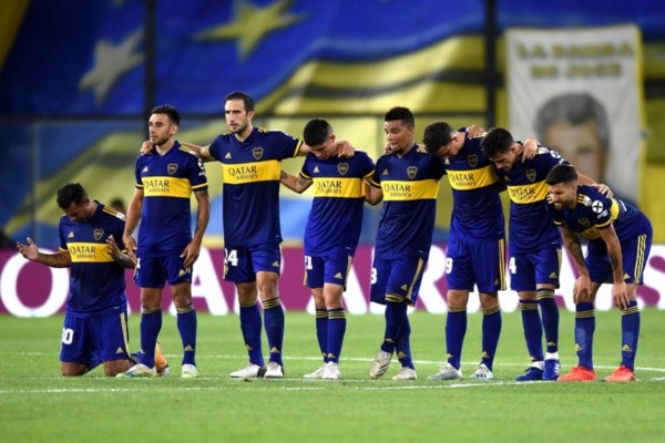 Jogadores do Boca Juniors durante jogo da Libertadores. Foto: Getty Images